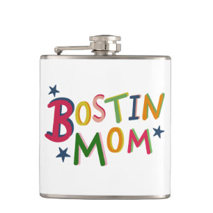 Personalised Bostin Mum Black Country Hip Flask
