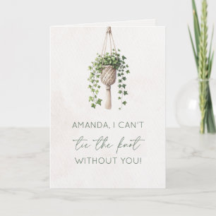 Personalised Botanical Boho Bridesmaid Proposal  Card