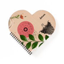 Personalised Botanical Colourful Fun Retro Heart