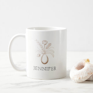 Personalised Botanical Easter Mug Elegant Gift