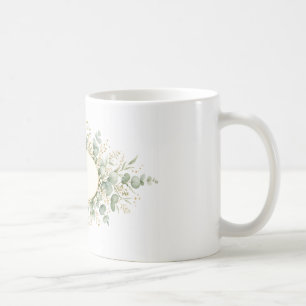 Personalised Botanical Monogram Mug, Eucalyptus Wr Coffee Mug
