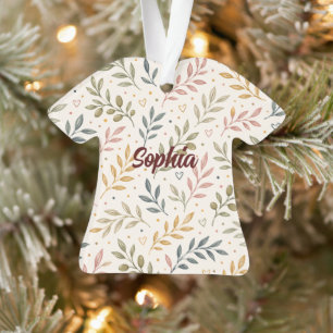 Personalised Botanical Olive Branch Special Event Ornament