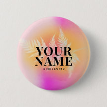 Personalised Botanical Pink Gradient Bridesmaid