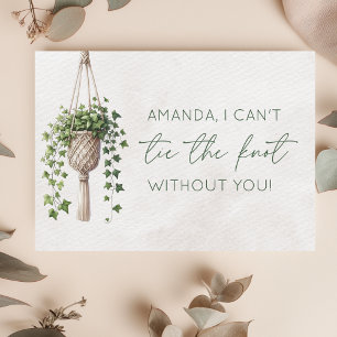 Personalised Botanical Plants Bridesmaid Proposal Card