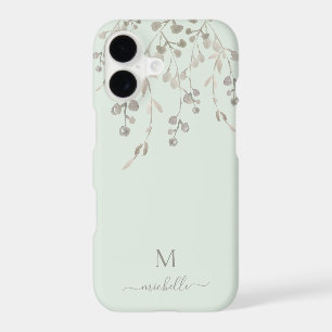 Personalised Botanical Watercolor Monogram Sage