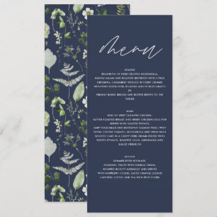 Personalised Botanical Wedding Elegant Greenery Menu
