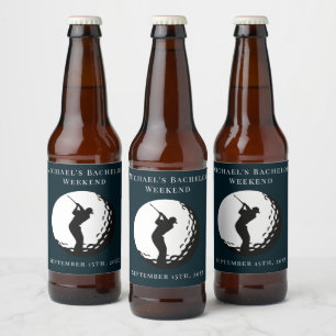 Personalised Bottle Label   Bachelor Golf Weekend