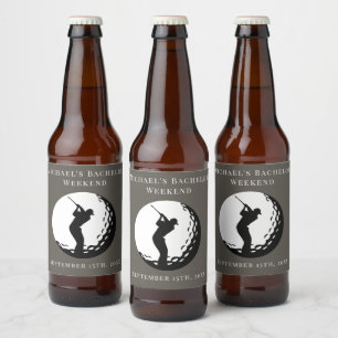 Personalised Bottle Label   Bachelor Golf Weekend
