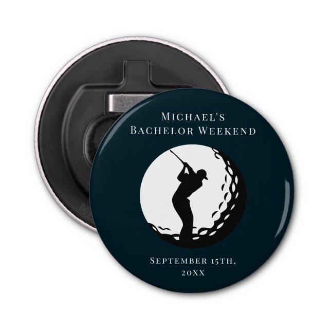 Personalised Bottle Opener | Bachelor Golf Weekend (Front)