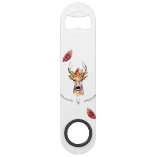 Personalised Bottle Opener boho deer Buck Head Bro