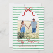 Personalised Bow Christmas Card