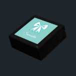 Personalised Bow Jewellery Keepsake Box<br><div class="desc">The design is from original art.</div>