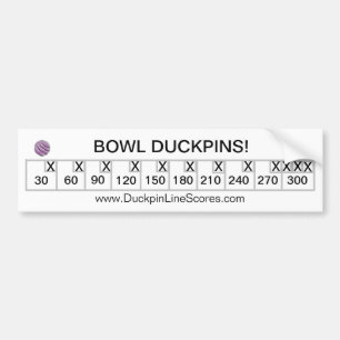 Personalised Bowl Duckpins Bumper Sticker