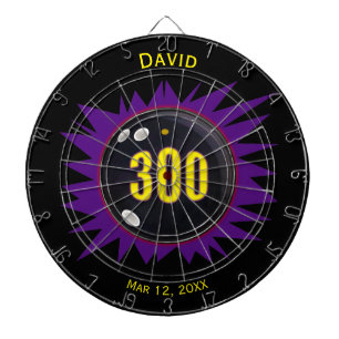 Personalised Bowling 300 Perfect Game Dart Board