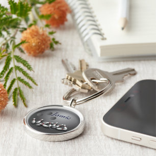 Personalised bowling ball and strike key ring