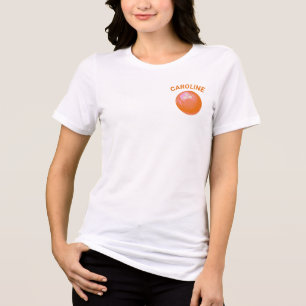 Personalised Bowling Club Team Name Pink Orange Tri-Blend Shirt