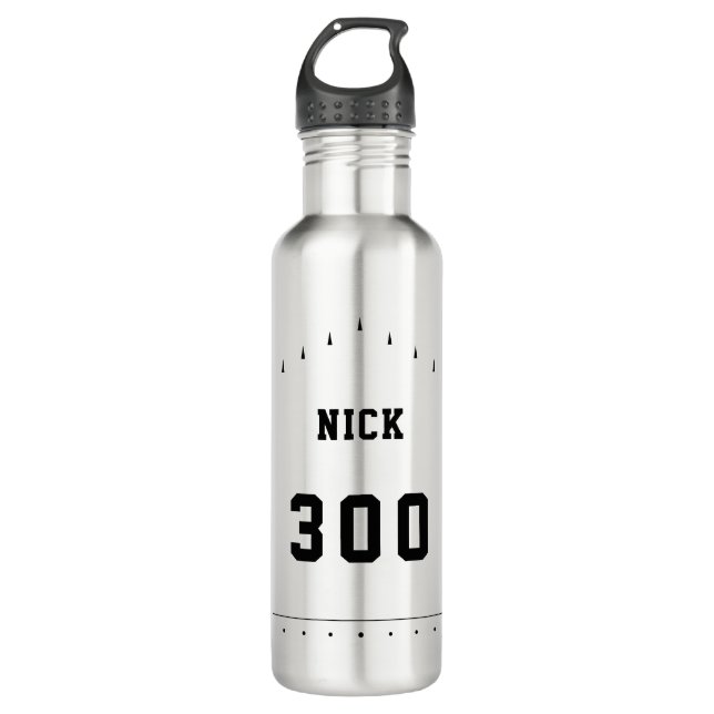 Personalised Bowling High Score w/ Name 710 Ml Water Bottle (Front)