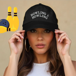Personalised Bowling Howling Gift for Players Embroidered Hat