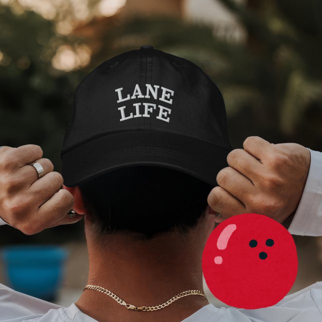 Personalised Bowling Lane Life Gift for Players Embroidered Hat (Creator Uploaded)