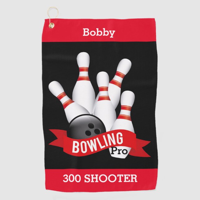 Personalised Bowling Pro Bowling Towel (Front)