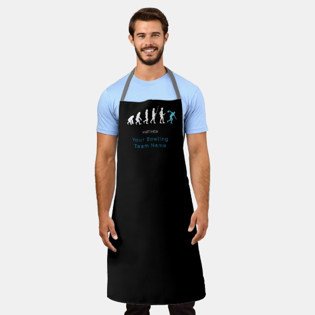 Personalised Bowling Team Evolution  Apron (Worn)