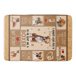 Personalised Boxer Dog Blanket, Dog Lover Gift Bath Mat