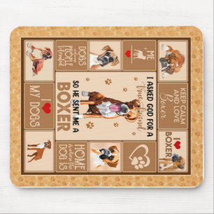 Personalised Boxer Dog Blanket, Dog Lover Gift Mouse Pad