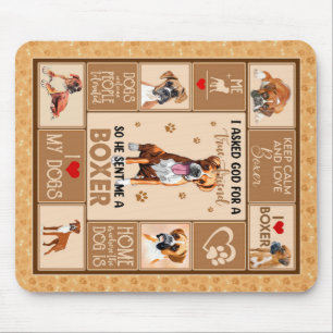 Personalised Boxer Dog Blanket, Mouse Pad