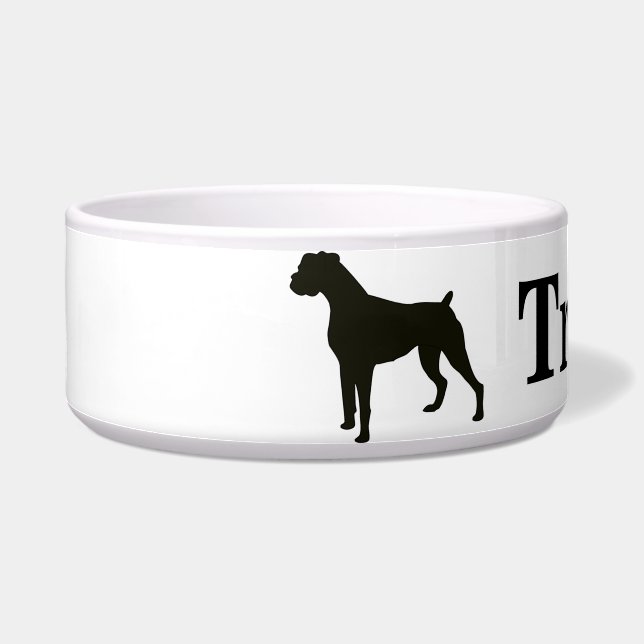Personalised Boxer Dog Bowl (Left)