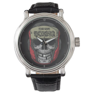 Personalised Boxer Fight Club Skeleton Boxing Gym  Watch