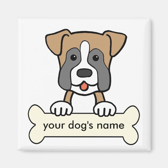 Personalised Boxer Magnet (Front)