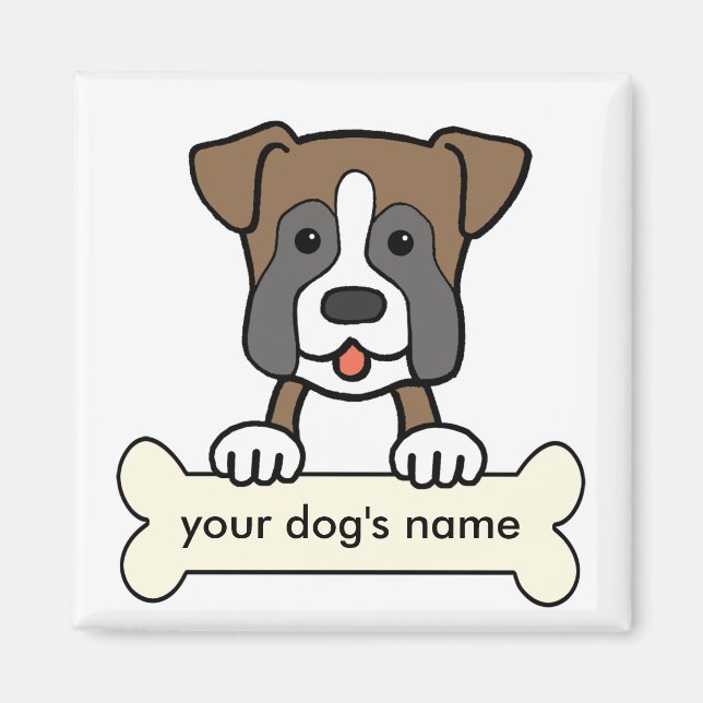Personalised Boxer Magnet (Front)