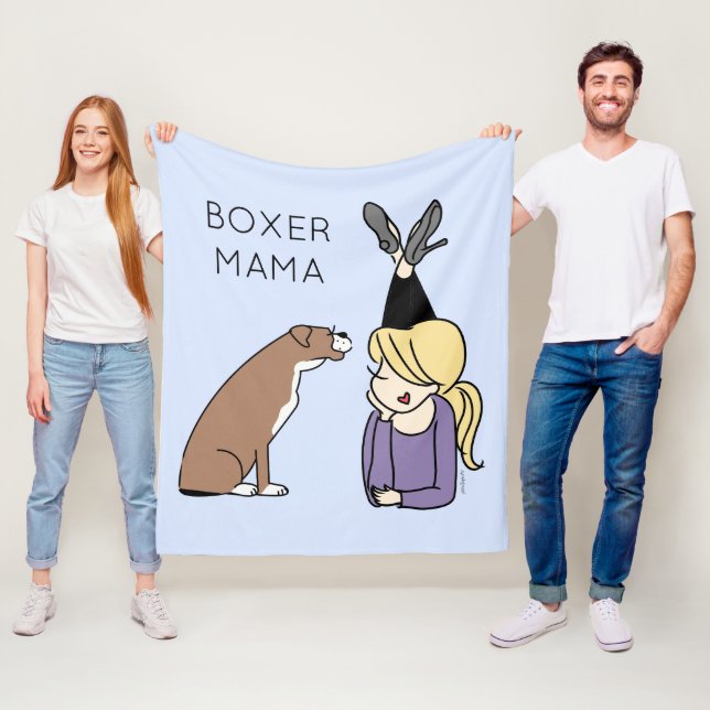 Personalised Boxer Mama  Fleece Blanket (In Situ)