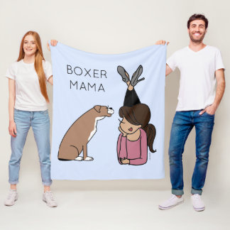 Personalised Boxer Mama Fleece Blanket