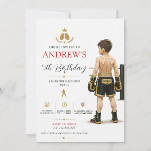 Personalised Boxing Birthday party Invitation