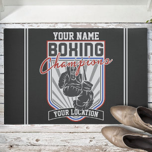 Personalised Boxing Champions Boxer Fitness Gym Doormat