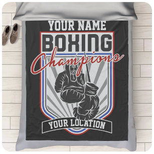 Personalised Boxing Champions Boxer Fitness Gym  Fleece Blanket