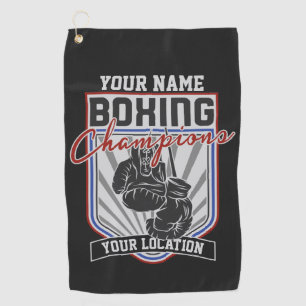 Personalised Boxing Champions Boxer Fitness Gym Golf Towel
