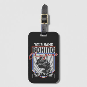 Personalised Boxing Champions Boxer Fitness Gym Luggage Tag