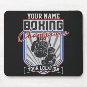 Personalised Boxing Champions Boxer Fitness Gym Mouse Pad