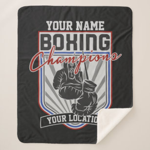 Personalised Boxing Champions Boxer Fitness Gym  Sherpa Blanket