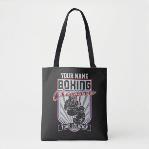 Personalised Boxing Champions Boxer Fitness Gym Tote Bag
