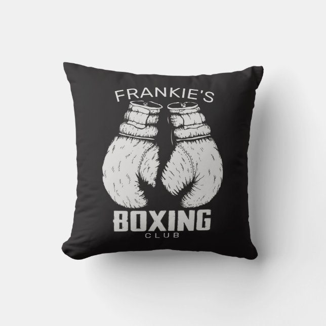 Personalised Boxing Club Boxer Gym Fighter Gloves Cushion (Front)
