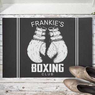 Personalised Boxing Club Boxer Gym Fighter Gloves Doormat