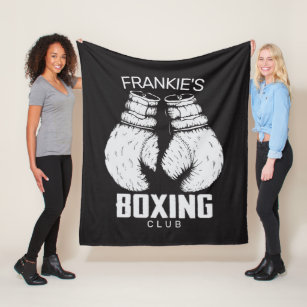 Personalised Boxing Club Boxer Gym Fighter Gloves Fleece Blanket