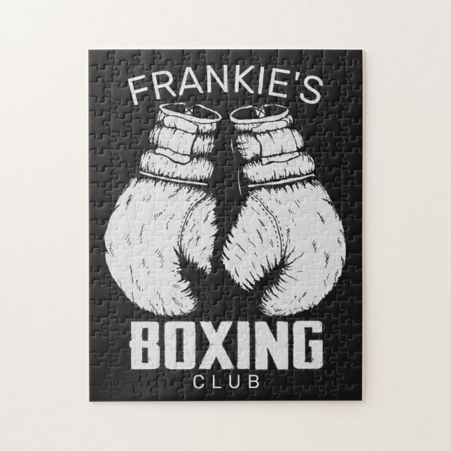 Personalised Boxing Club Boxer Gym Fighter Gloves Jigsaw Puzzle (Vertical)