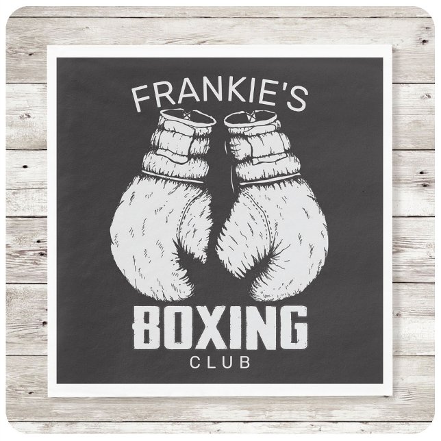 Personalised Boxing Club Boxer Gym Fighter Gloves  Napkin (Creator Uploaded)