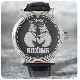 Personalised Boxing Club Boxer Gym Fighter Gloves Watch