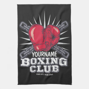 Personalised Boxing Gloves Fighter Champion Boxer Tea Towel