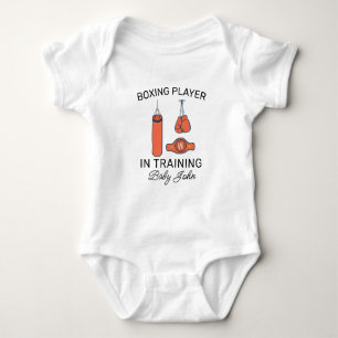 Personalised Boxing Name - Box Player in Training Baby Bodysuit